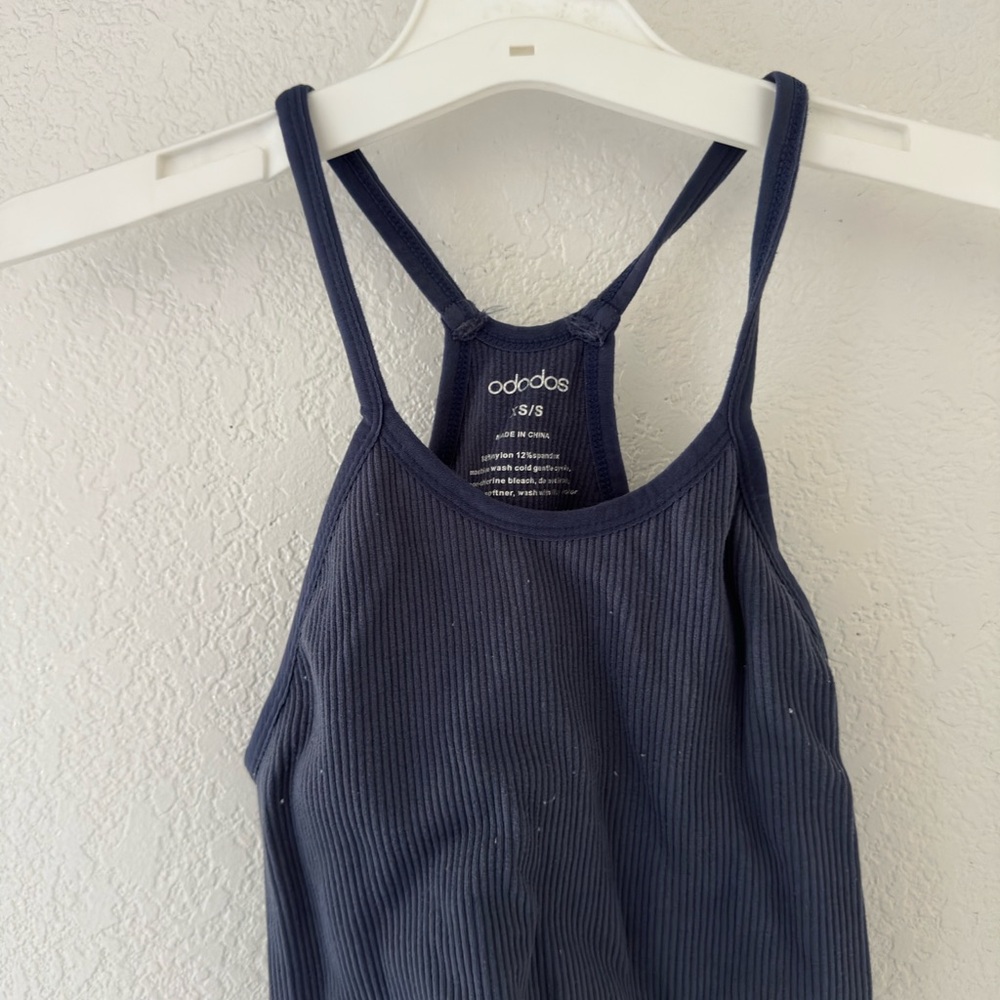 Adodos Navy Ribbed Tank Top